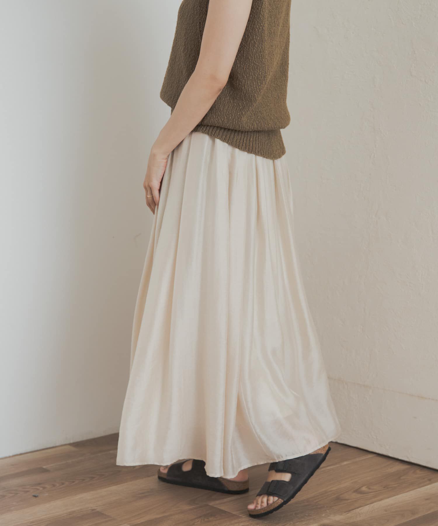 URBAN RESEARCH DOORS「ブライトギャザースカート」|スカート|