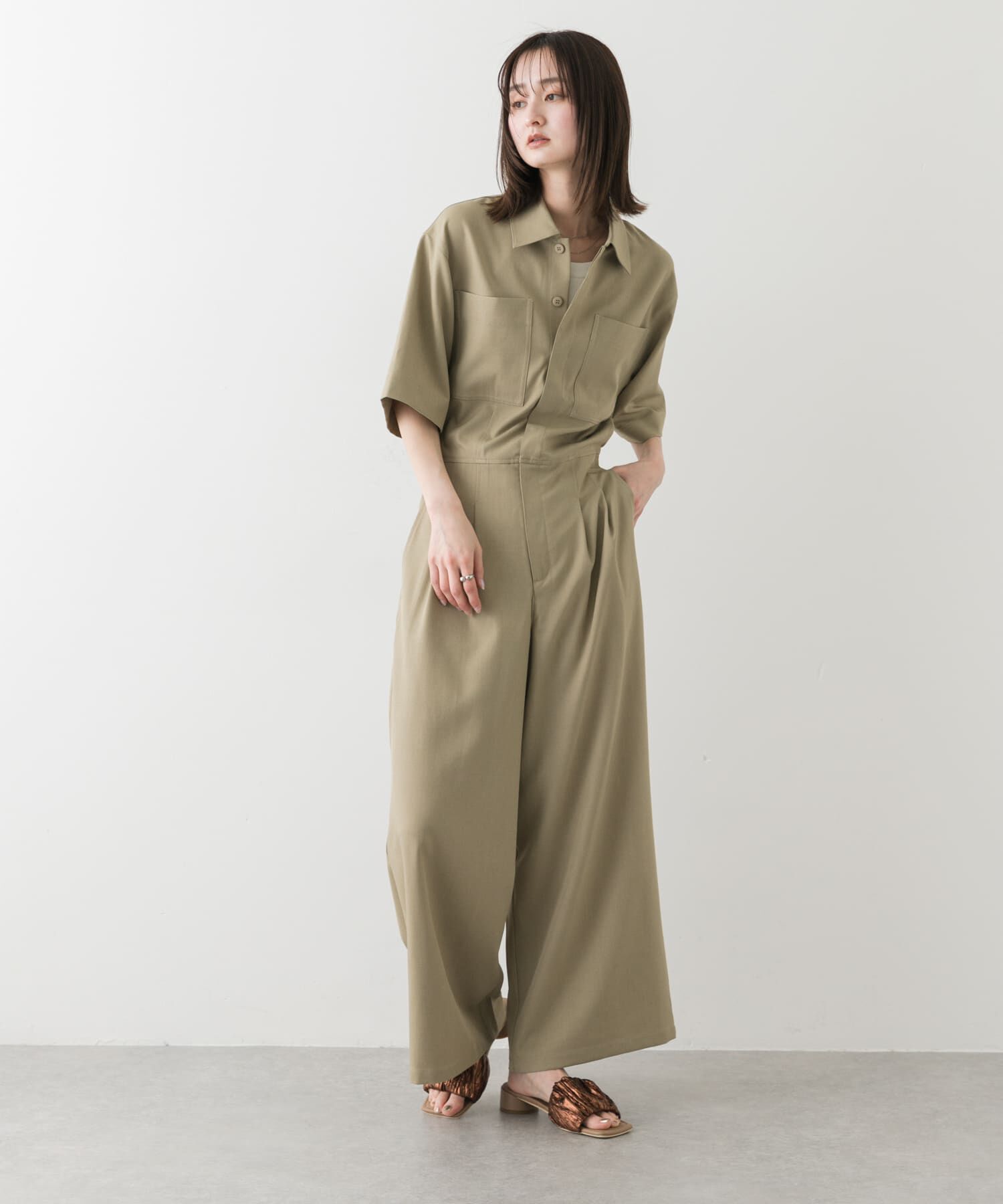 SENSE OF PLACE by URBAN RESEARCH「スクエアトゥメタリックギャザーサンダル」|サンダル|