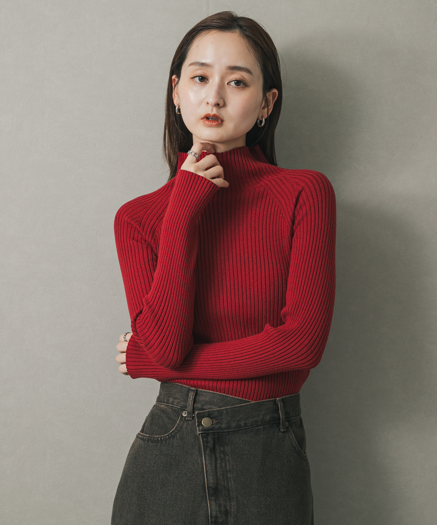 SENSE OF PLACE by URBAN RESEARCH「『一部WEB限定カラー』『毛玉防止』ストレッチリブハイネックセーター」|ニット・セーター|