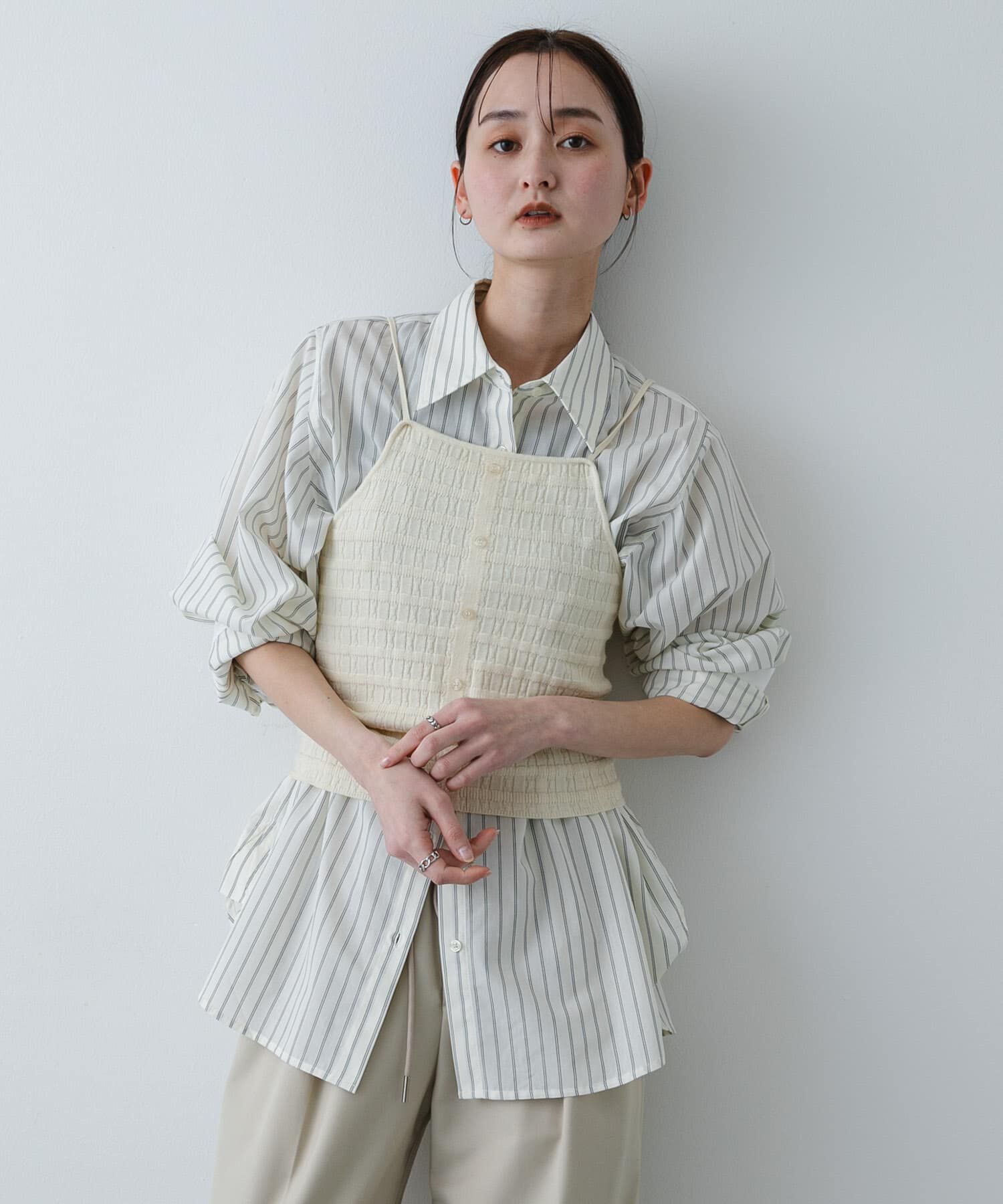 SENSE OF PLACE by URBAN RESEARCH「『洗濯可』ホルターネックボタンビスチェ」|その他|