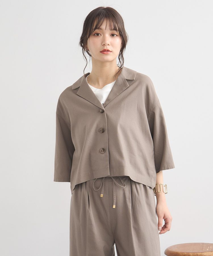 earth music&ecology「リラックスシャツジャケット / リネン混」|テーラードジャケット|