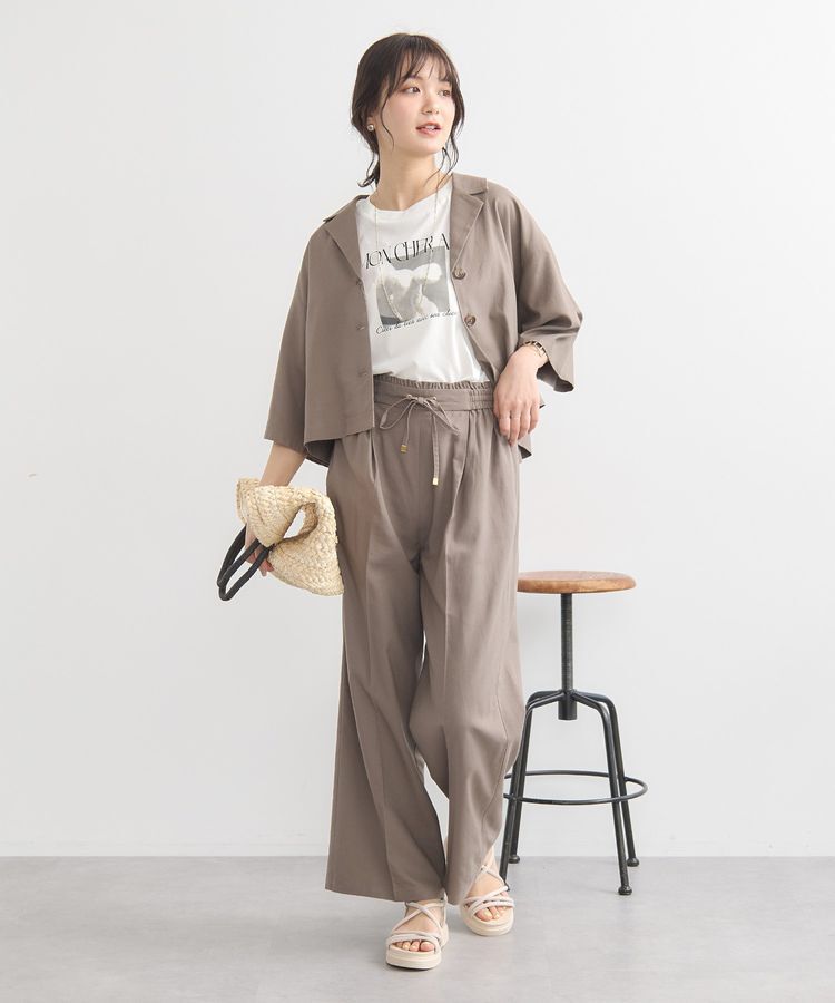 earth music&ecology「リラックスシャツジャケット / リネン混」|テーラードジャケット|