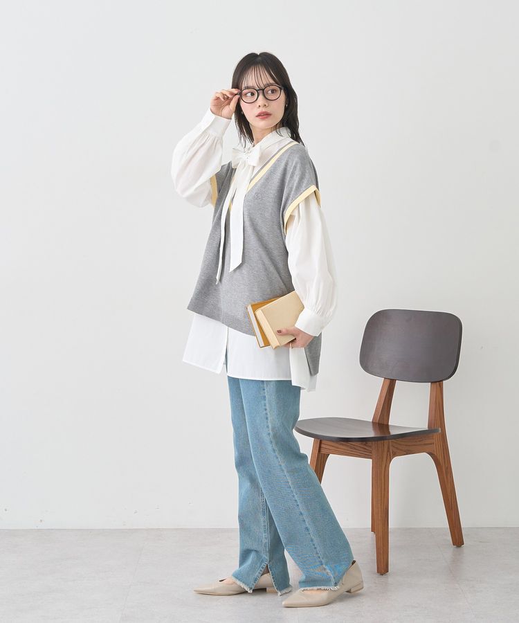 earth music&ecology「カットオフフレアデニムパンツ」|デニム|