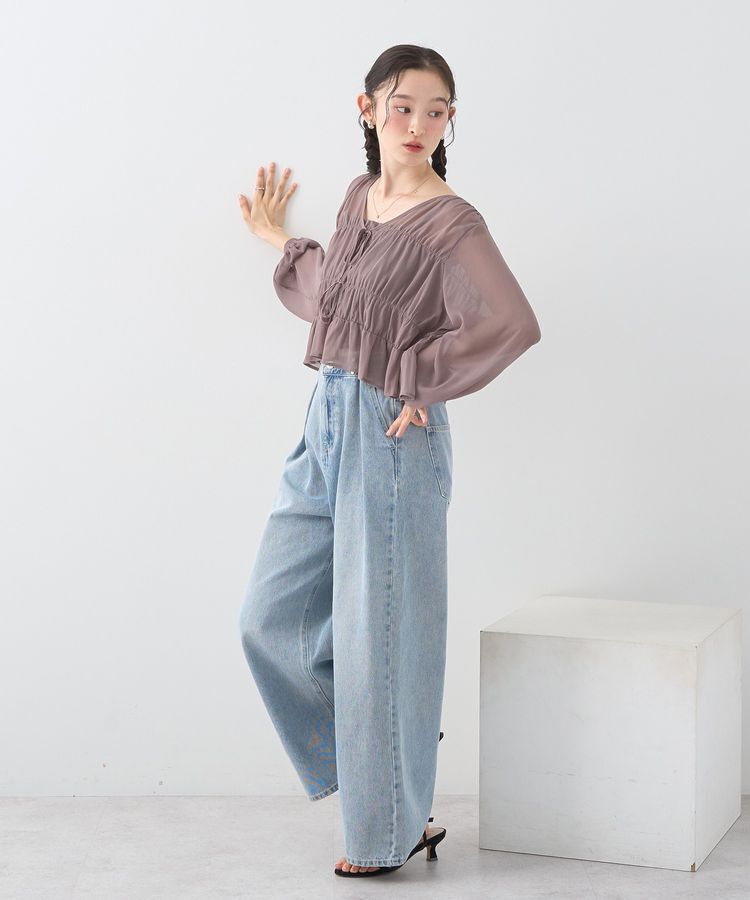 earth music&ecology「SET2点シアーシャーリングブラウス＋インナー」|シャツ・ブラウス|