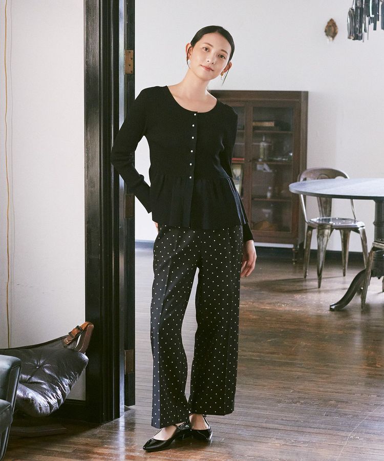 earth music&ecology「ペプラムニットカーディガン」|カーディガン|