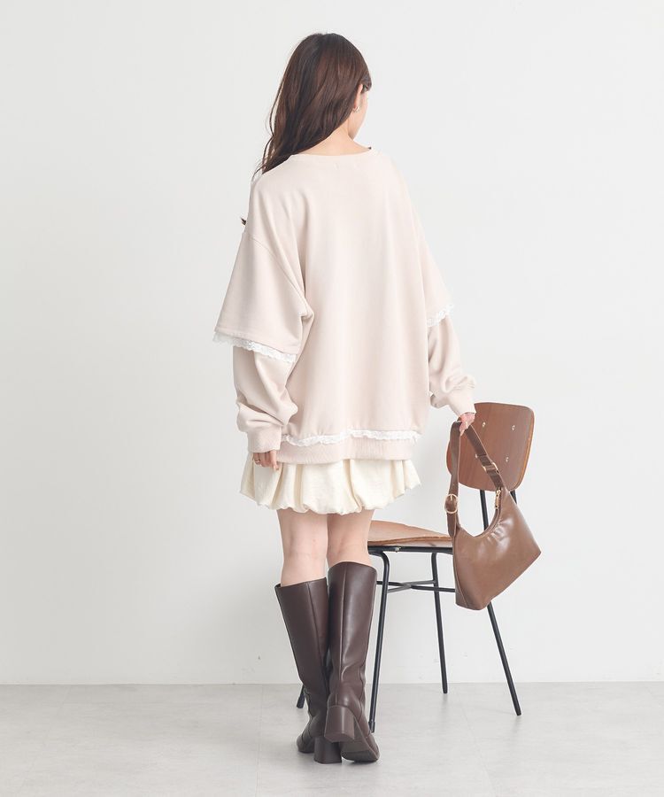 earth music&ecology「レーススウェットプルオーバー」|スウェット・ジャージ|