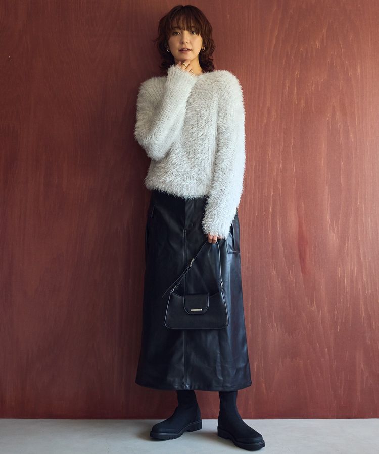 AMERICAN HOLIC「Wポケットフェイクレザースカート」|スカート|