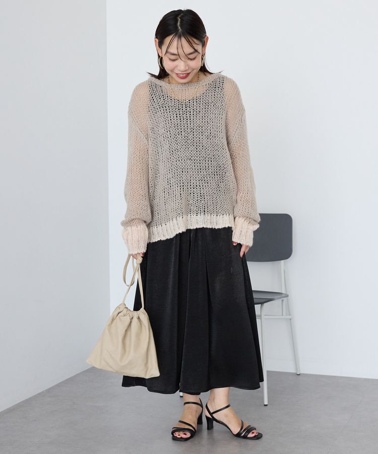 AMERICAN HOLIC「モヘアライク配色ニットプルオーバー」|ニット・セーター|