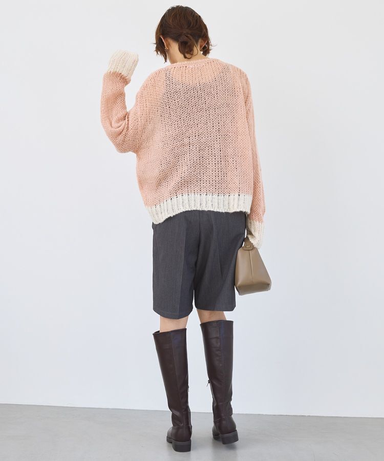 AMERICAN HOLIC「モヘアライク配色ニットプルオーバー」|ニット・セーター|