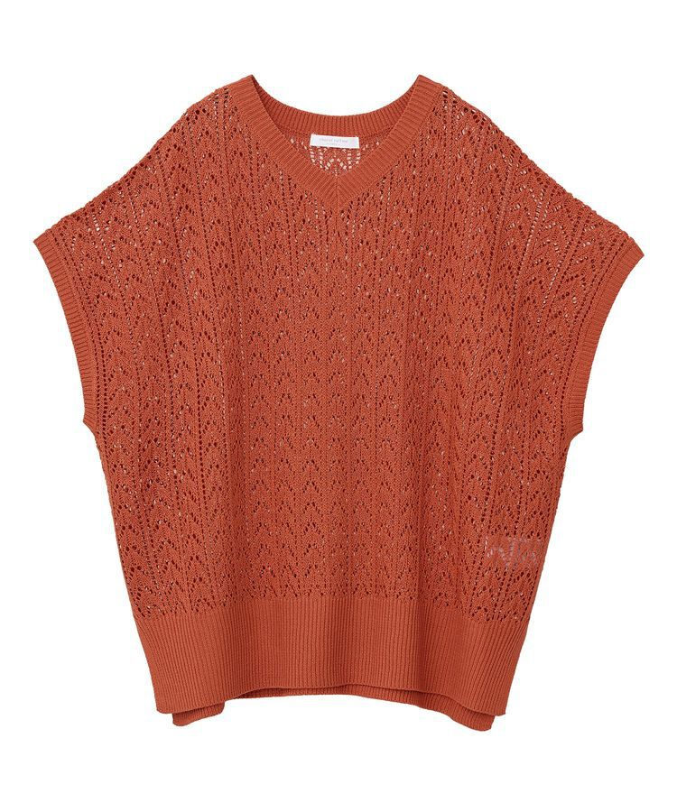 Green Parks「透かし編みニットチュニック」|チュニック|