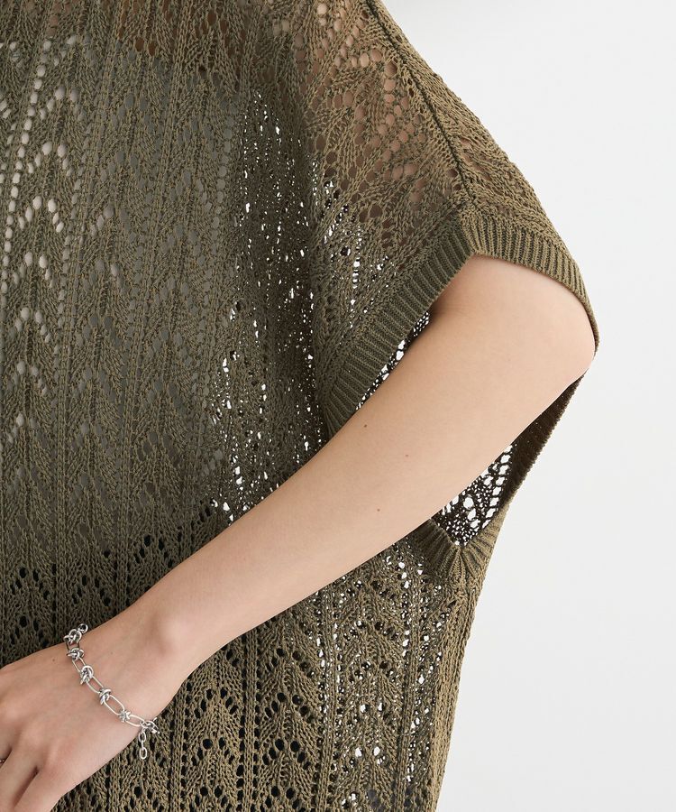 Green Parks「透かし編みニットチュニック」|チュニック|