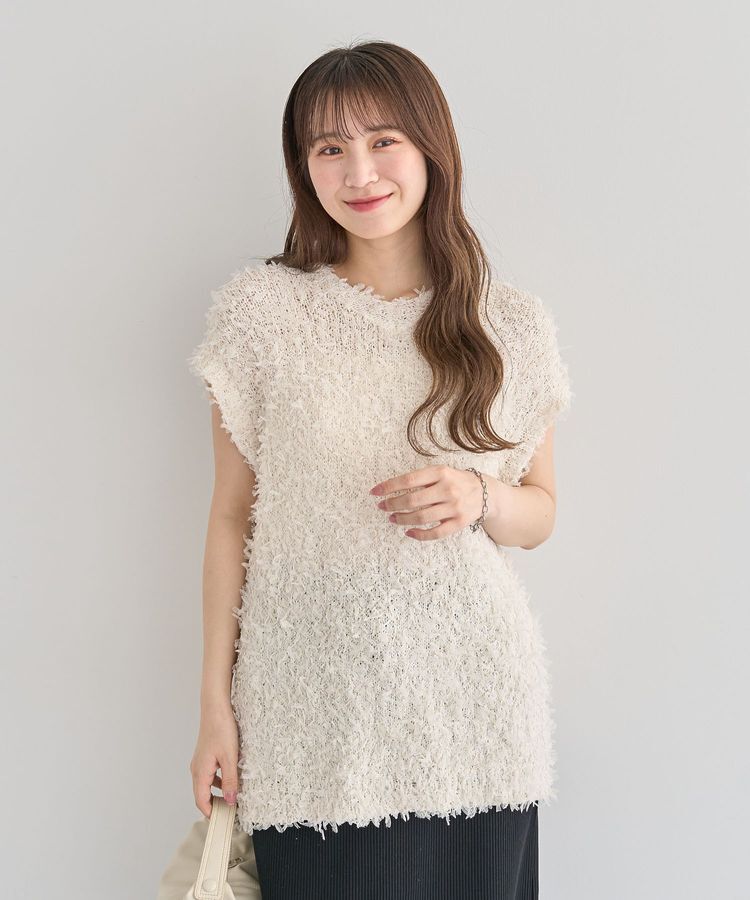 Green Parks「・swing by チュールヤーンワイドプルオーバー」|ベスト・ジレ|