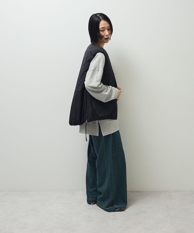 Green Parks「サイドZIP中綿コクーンベスト」|ベスト・ジレ|