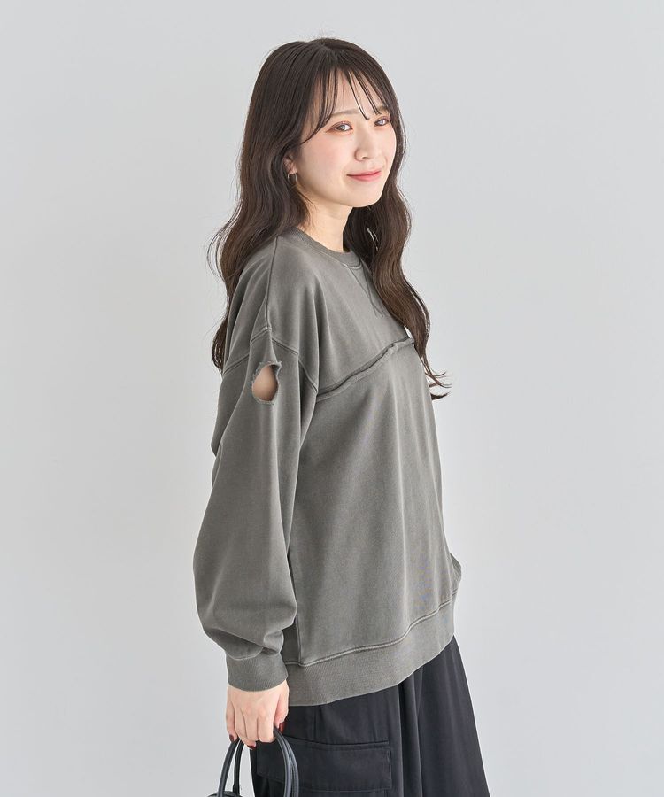 Green Parks「・DOUBLE FLAGS カットオフピグメントスウェット」|Tシャツ・カットソー|