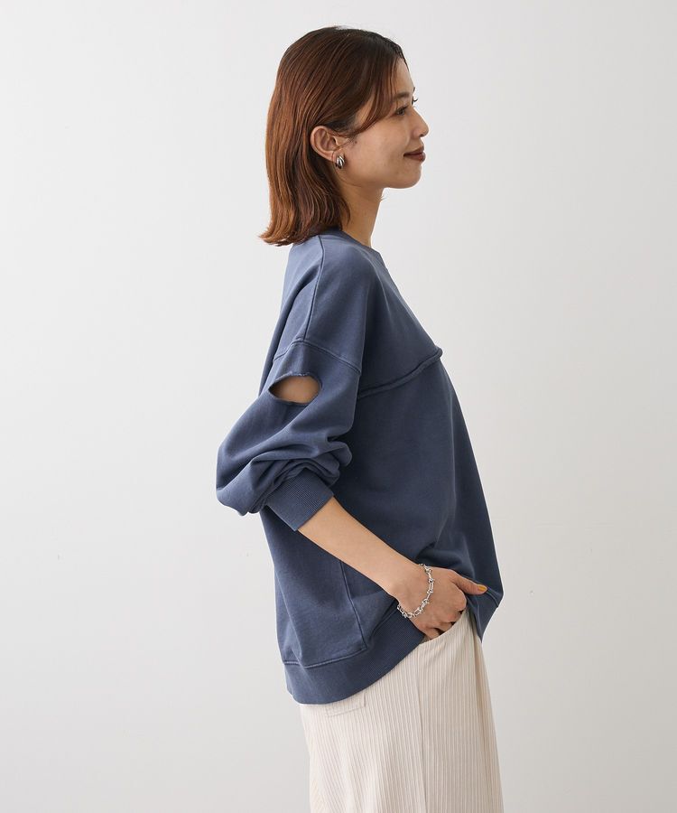 Green Parks「・DOUBLE FLAGS カットオフピグメントスウェット」|Tシャツ・カットソー|