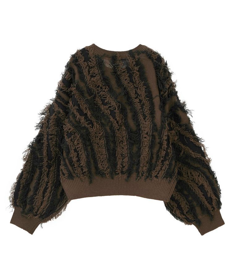 Green Parks「・ELENCARE DUE フリンジジャカードニット」|ニット・セーター|