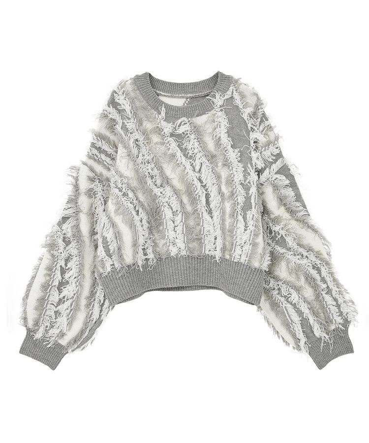 Green Parks「・ELENCARE DUE フリンジジャカードニット」|ニット・セーター|