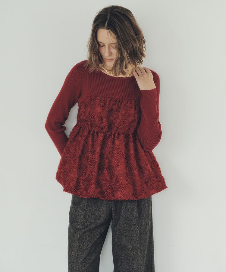 YECCA VECCA「バルーンヘムドッキングニット」|ニット・セーター|