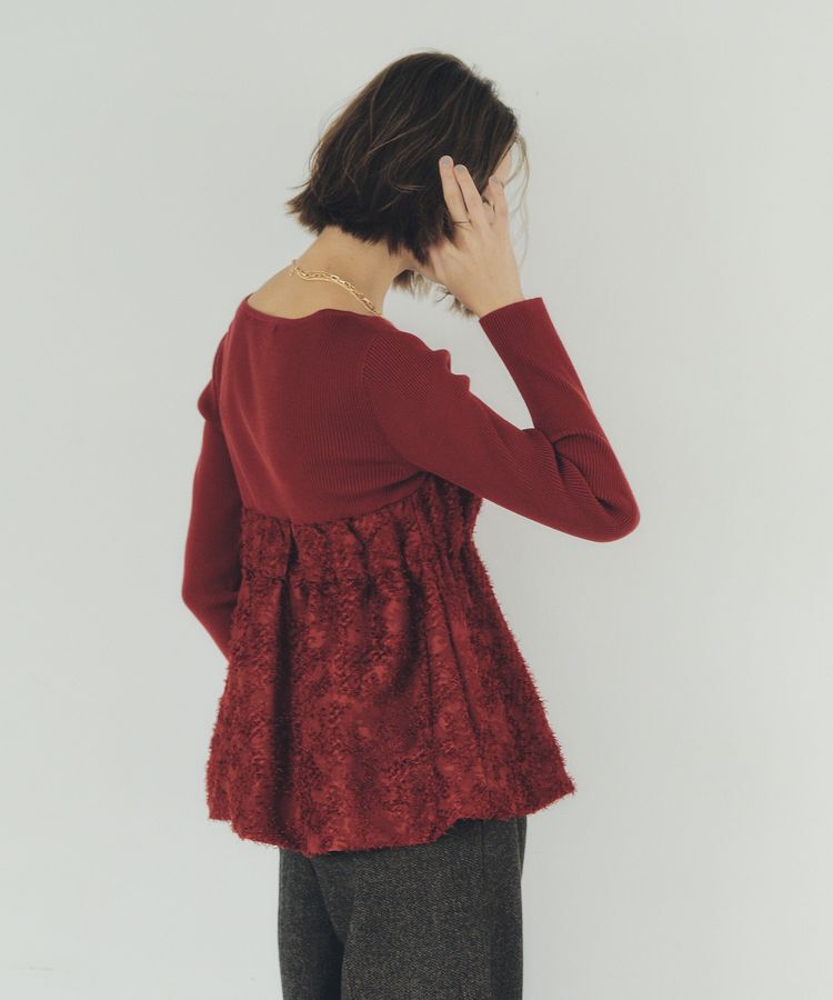 YECCA VECCA「バルーンヘムドッキングニット」|ニット・セーター|