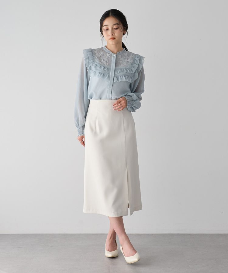 YECCA VECCA「ラッフルレースブラウス」|シャツ・ブラウス|