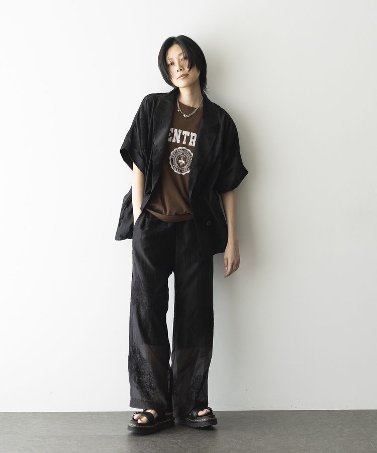 GARAGE OF GOOD CLOTHING「シアー刺繍ドロストストレートパンツ」|その他|