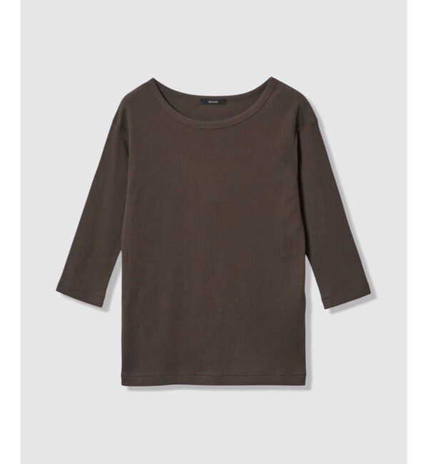 allureville「テレコ3/4スリーブボートネックプルオーバー」|Tシャツ・カットソー|