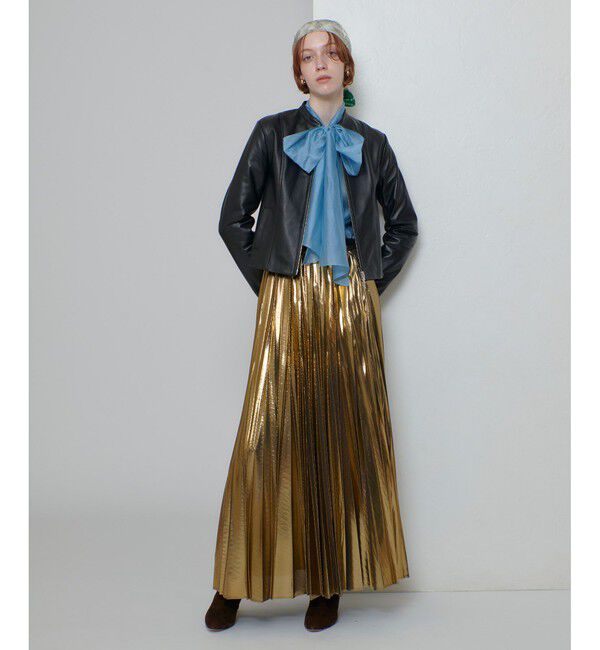 allureville「スタンドカラーレザーライダースジャケット」|ライダースジャケット|