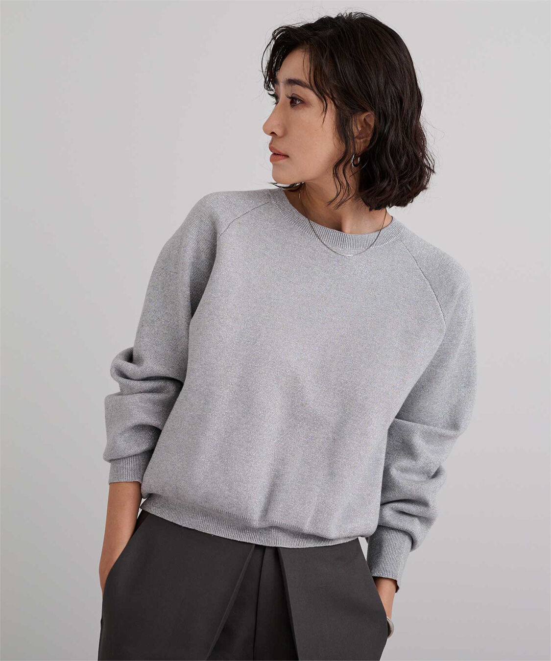 ur's「スウェットライクニット」|ニット・セーター|グレー