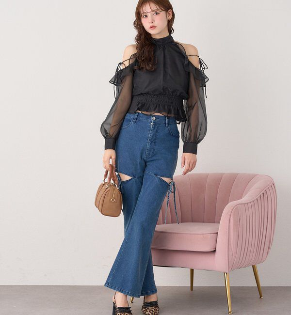  「バックリボンアメスリブラウス」|シャツ・ブラウス|