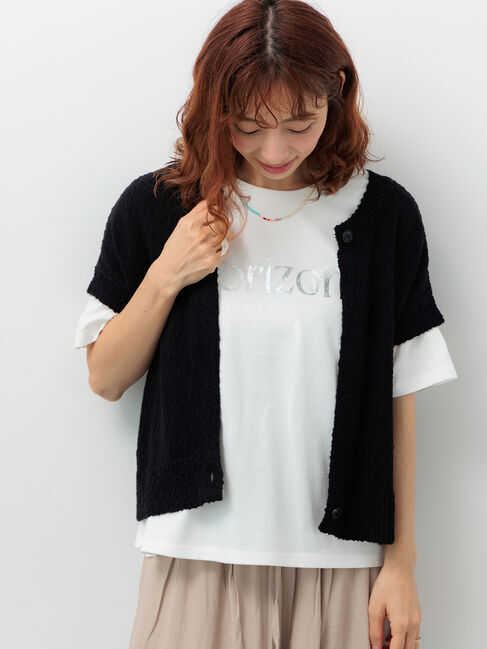 Lugnoncure「◎ブークレ前後2WAYニットベスト」|ニット・セーター|ブラック