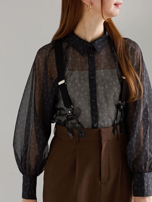 Te chichi「シアーフラワーボリュームスリーブブラウス」|シャツ・ブラウス|