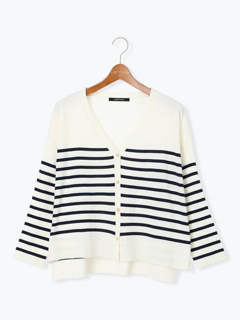 Lugnoncure「無地/柄アソートVネックカーディガン」|カーディガン|