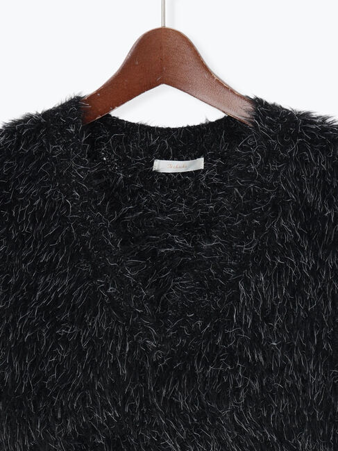 Te chichi「シャギーヤーンVネックベスト」|ダウンベスト・ベスト|