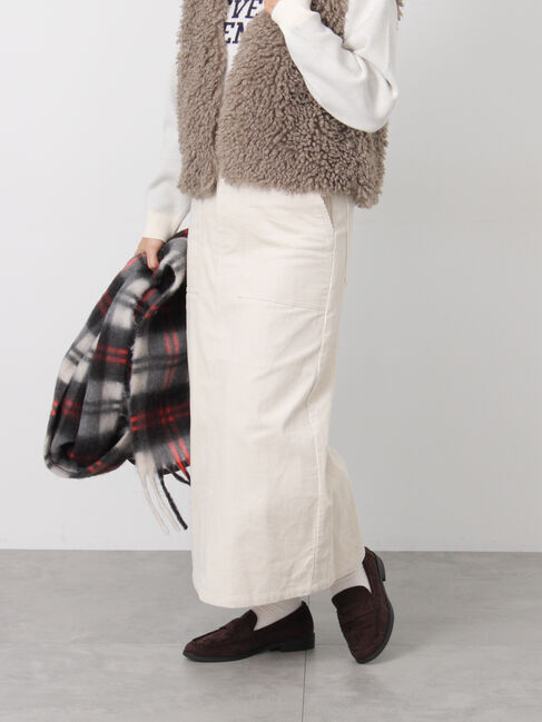 Lugnoncure「コーデュロイベイカースカート」|スカート|