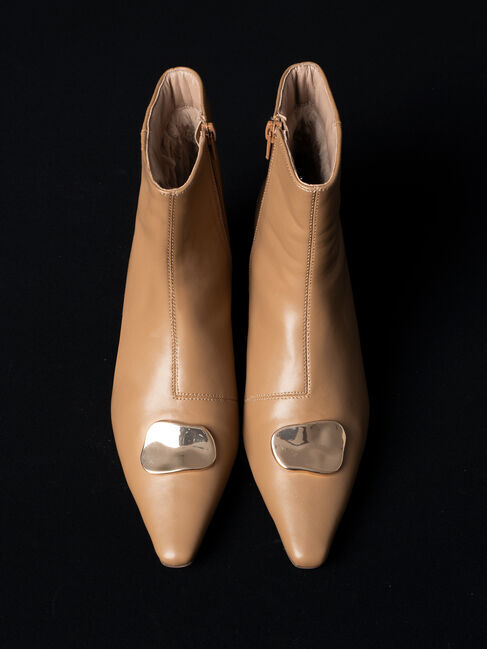 Te chichi「オーナメントブーツ」|ショートブーツ|ベージュ