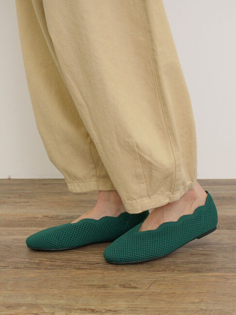 Samansa Mos2「ニットスカラップバレエシューズ」|ビジネス・ドレスシューズ|