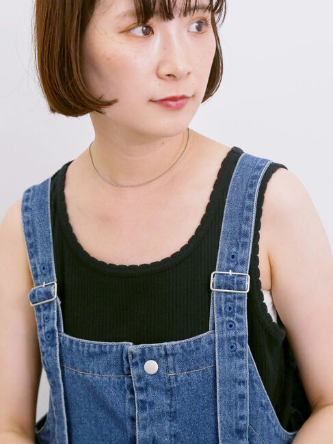 Samansa Mos2 blue「◎アソートリブタンク」|Tシャツ・カットソー|