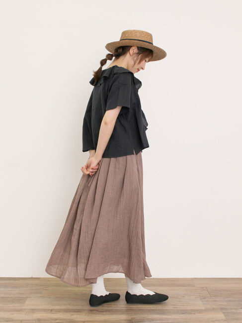 Samansa Mos2「フリルカラーブラウス」|シャツ・ブラウス|