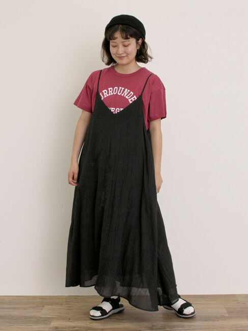 Samansa Mos2「【オーガニックコットン】ロゴプリントTシャツ」|Tシャツ・カットソー|