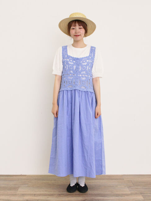 Samansa Mos2「【S/Mサイズ】かぎ針編み風ビスチェワンピース」|ワンピース|