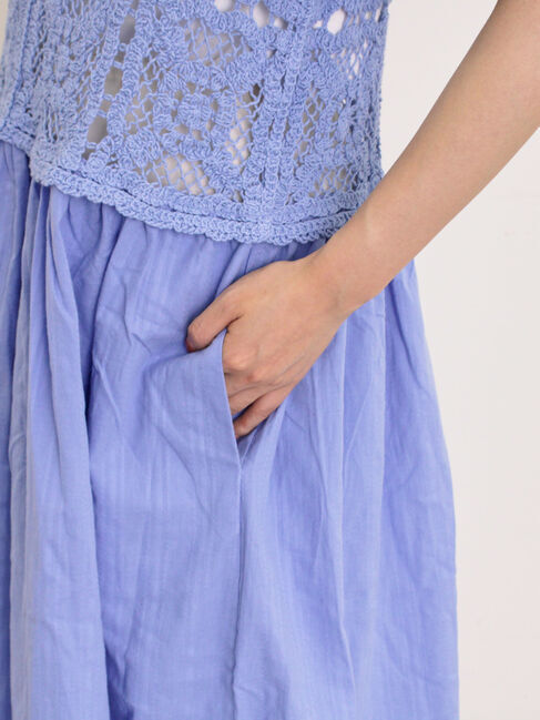 Samansa Mos2「【S/Mサイズ】かぎ針編み風ビスチェワンピース」|ワンピース|