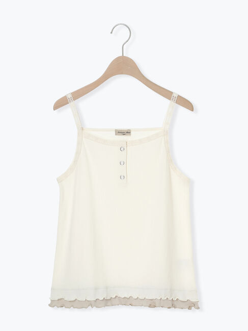 Samansa Mos2「裾レイヤード風レースキャミ」|キャミソール|