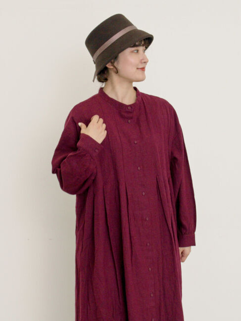 Samansa Mos2「【Cross&times;Linen】タックワンピース《S/Mサイズ》」|ワンピース|