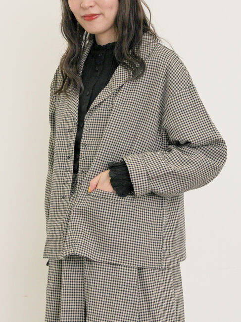 Samansa Mos2「【Cross&times;Linen】ショールカラージャケット」|その他|