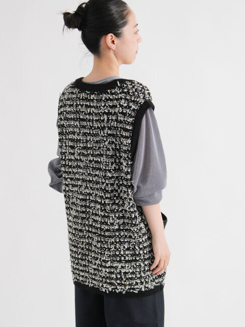 sm2rhythm「ツイード風ニットジレ」|ダウンベスト・ベスト|