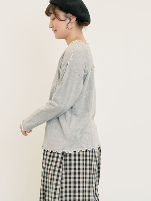 Samansa Mos2「[CYCLO]配色メロークルーネックカットソー」|Tシャツ・カットソー|