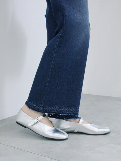 Samansa Mos2 blue「Vカットメリージェーン」|ビジネス・ドレスシューズ|