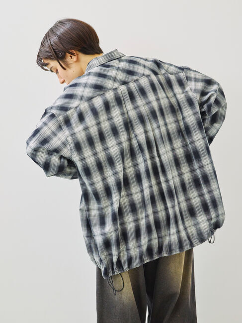 SM2「オンブレチェック裾ドロストシャツ」|シャツ・ブラウス|
