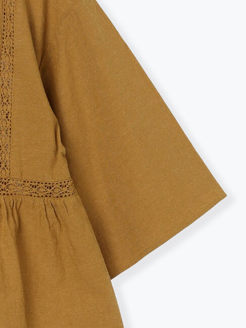 Samansa Mos2「花刺繍切替えブラウス」|シャツ・ブラウス|