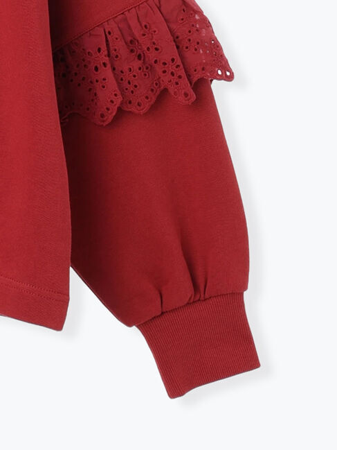 Samansa Mos2「袖フリル切替えスウェット」|Tシャツ・カットソー|